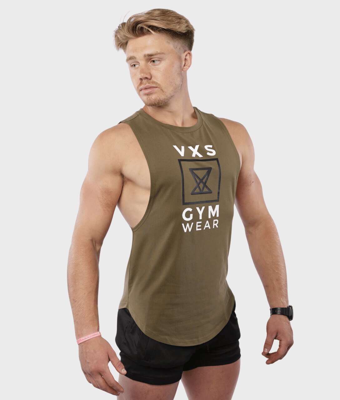 LOGO Sleeveless [Olive] - VXS GYM WEAR