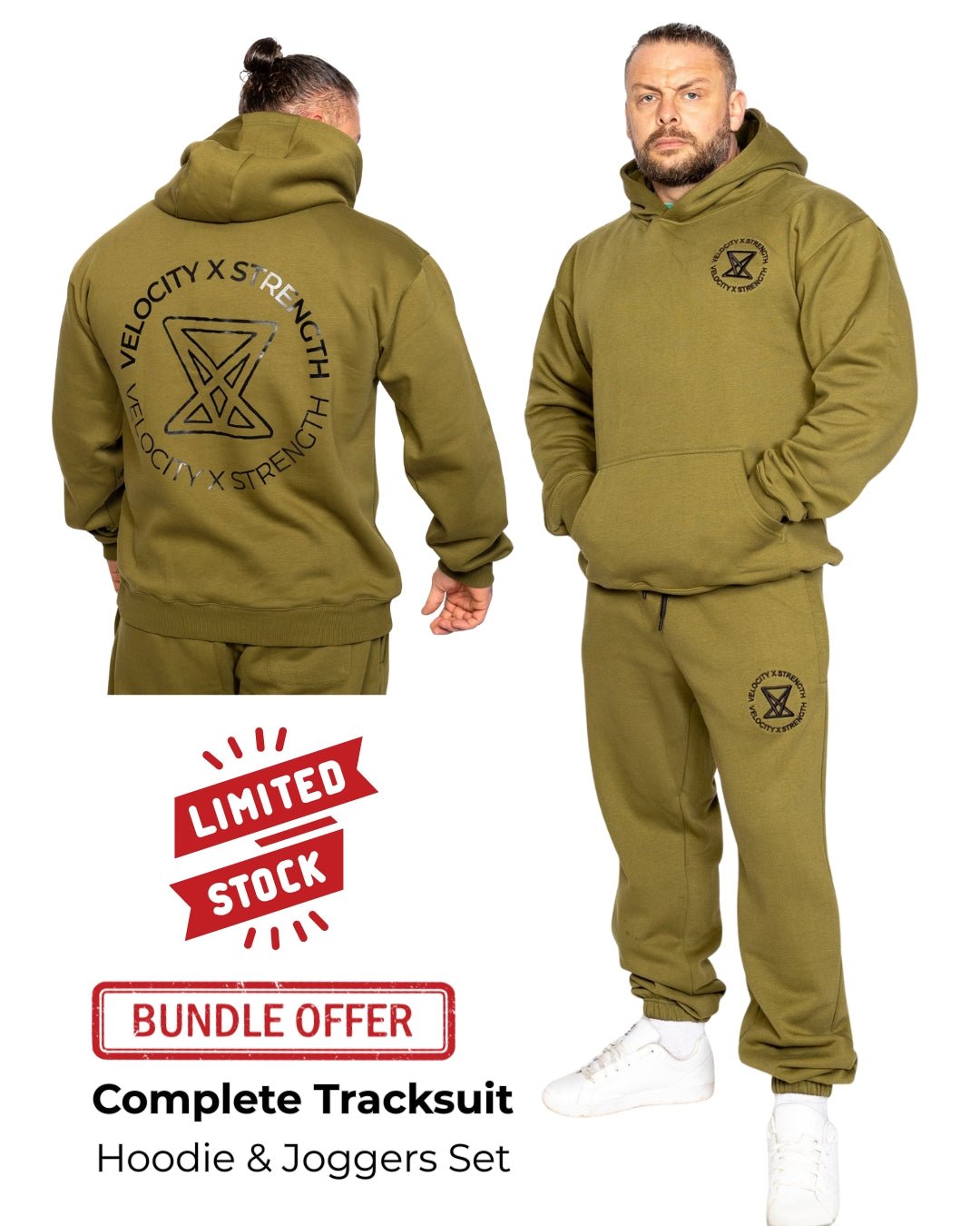Power Oversized Tracksuit [Joggers + Hoodie] - VXS GYM WEAR