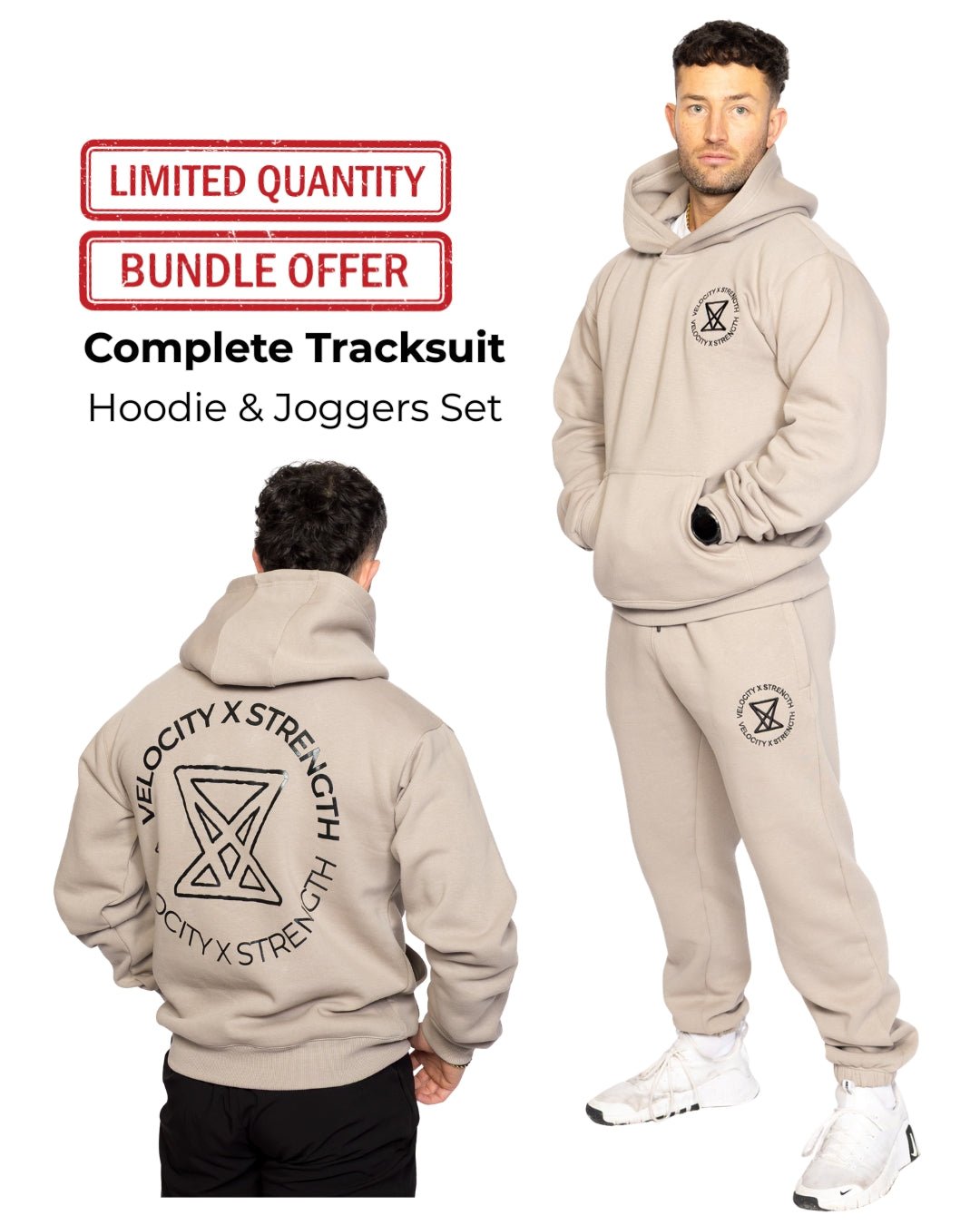 Power Oversized Tracksuit [Joggers + Hoodie] - VXS GYM WEAR
