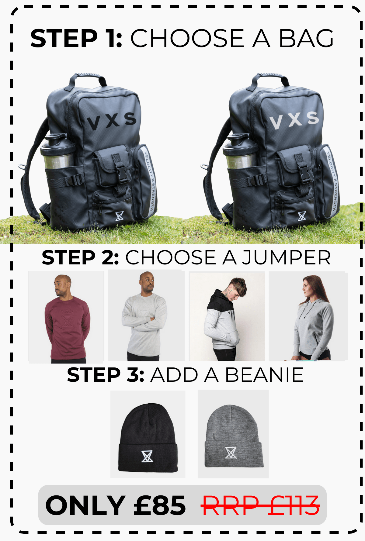 Tactical Bag + 1 Jumper & 1 Beanie - VXS GYM WEAR