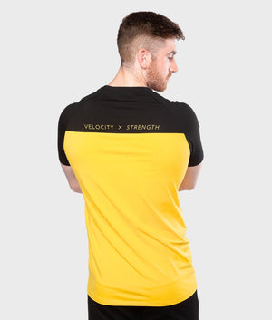 Aces T-Shirt [Black/Yellow] - VXS GYM WEAR