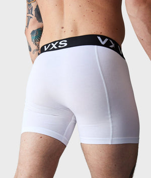 Bamboo Boxer Shorts 2 Pack [White/White] - VXS GYM WEAR