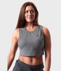 Crop-Tank [Grey/Black] - VXS GYM WEAR