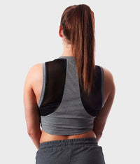 Crop-Tank [Grey/Black] - VXS GYM WEAR