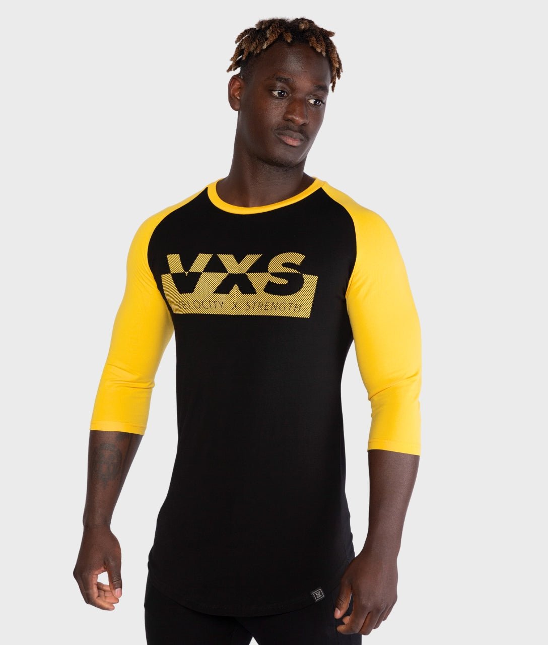 VXS Divert 3/4 Sleeve T-Shirt - Black & Yellow