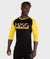 Divert 3/4 Sleeve T-Shirt [Black/Yellow] - VXS GYM WEAR