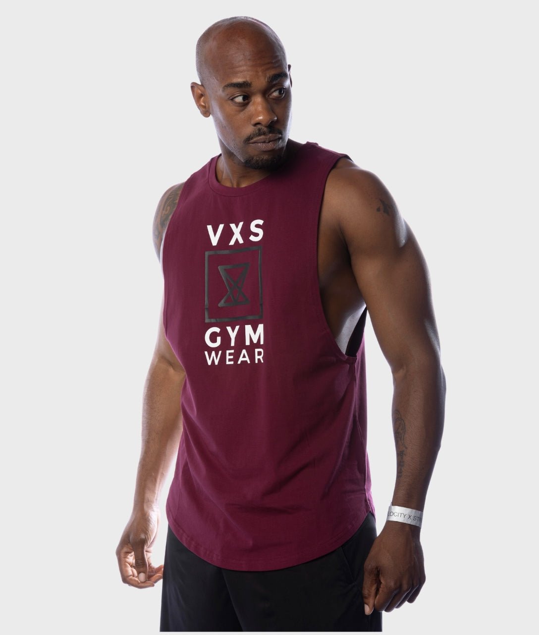 LOGO Sleeveless [Burgundy] - VXS GYM WEAR