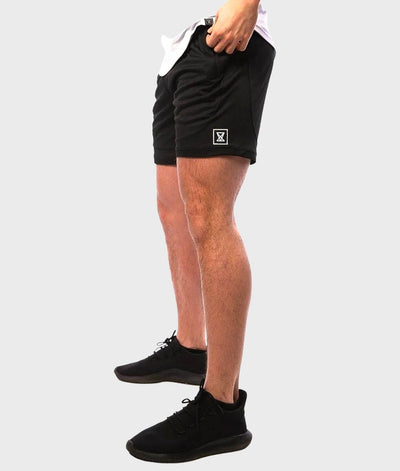 Training Zip Shorts [Black] - VXS GYM WEAR